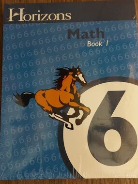 Horizons 6th Grade MATH SET Teacher's Guide &  Student Workbook Books 1 & 2 NEW